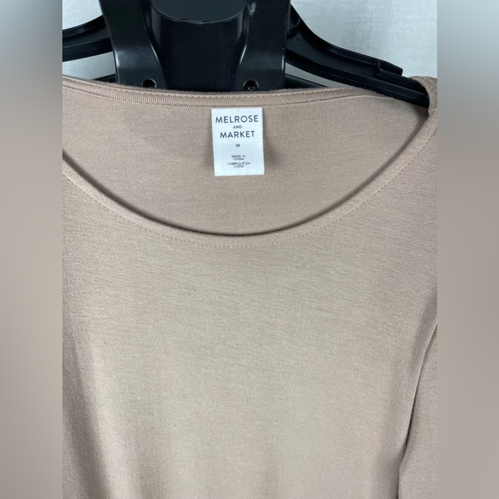 Melrose and Market Side Ruched Long Sleeve Dress Size Medium NWT - Picture 7 of 13